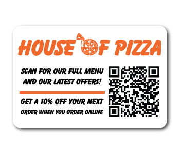 QR Stickers for Pizza Shops