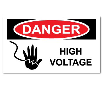 Danger High Voltage Warning Stickers